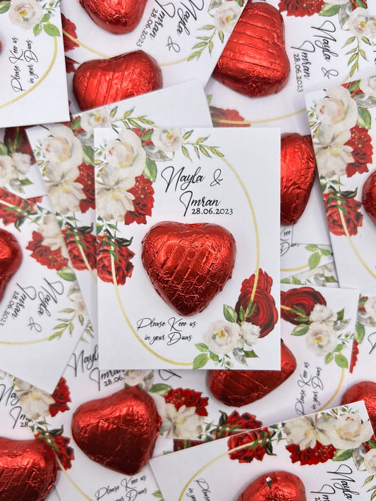 Token Heart Favours